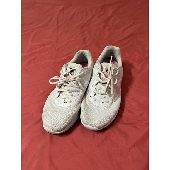 Nike Revolution 6 NN Wide Size 7.5 White/Pink Spell-Fossil Stone DC9001 103 - Picture 2 of 6